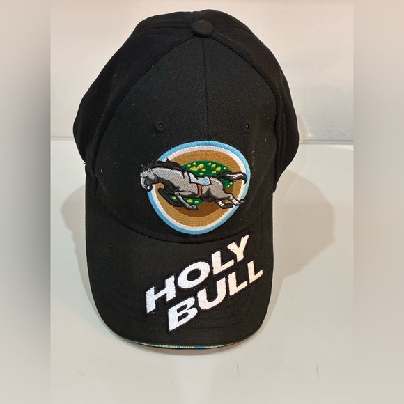 Other - Holy Bull Horse Racing Hat Black Embroidered Baseball Cap Adjustable NWOT